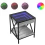 Coffee table with Infinity LED Sonoma gray 40x40x49 cm by , Coffee table - Ref: Foro24-847695, Price: 67,20 €, Discount: %