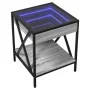 Coffee table with Infinity LED Sonoma gray 40x40x49 cm by , Coffee table - Ref: Foro24-847695, Price: 67,20 €, Discount: %