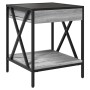 Coffee table with Infinity LED Sonoma gray 40x40x49 cm by , Coffee table - Ref: Foro24-847695, Price: 68,24 €, Discount: %