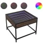 Coffee table with Infinity LED brown oak 50x50x41 cm by , Coffee table - Ref: Foro24-847681, Price: 69,31 €, Discount: %