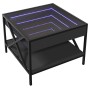 Couchtisch mit Infinity LED in Schwarz 50x50x38 cm von , Couchtisch - Ref: Foro24-847697, Preis: 76,50 €, Rabatt: %