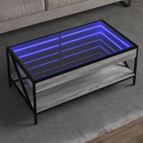 Mitteltisch mit Infinity LED in Grau Sonoma 90x50x38 cm von , Couchtisch - Ref: Foro24-847710, Preis: 115,76 €, Rabatt: %