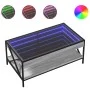 Coffee table with Infinity LED gray Sonoma 90x50x38 cm by , Coffee table - Ref: Foro24-847710, Price: 113,59 €, Discount: %