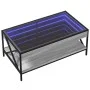 Coffee table with Infinity LED gray Sonoma 90x50x38 cm by , Coffee table - Ref: Foro24-847710, Price: 113,59 €, Discount: %