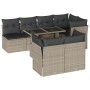 Gartensofagarnitur 8-teilig mit grauen Polstern aus synthetischem Rattan von , Gartensets - Ref: Foro24-3266412, Preis: 628,5...