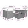 Gartensofagarnitur 7-teilig mit Polstern, helles graues PE-Rattan von , Gartensets - Ref: Foro24-3266382, Preis: 553,66 €, Ra...