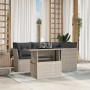 Gartensofa-Set und Kissen, 5-teilig, aus hellem grauem Kunststoff-Rattan. von , Gartensets - Ref: Foro24-3266562, Preis: 412,...