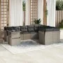 Set of 10-piece garden sofas with light gray synthetic rattan cushions by , Garden sets - Ref: Foro24-3266852, Price: 742,63 ...