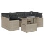7-piece garden sofa set with light gray PE rattan cushions by , Garden sets - Ref: Foro24-3267132, Price: 525,99 €, Discount: %