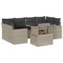 Set de sofás de jardín 7 pzas con cojines ratán PE gris claro de , Conjuntos de jardín - Ref: Foro24-3267132, Precio: 546,73 ...