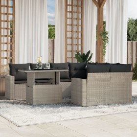 Garden furniture set 9 pieces and light gray synthetic rattan cushions by , Garden sets - Ref: Foro24-3267172, Price: 669,26 ...