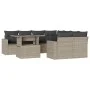 Garden furniture set 9 pieces and light gray synthetic rattan cushions by , Garden sets - Ref: Foro24-3267172, Price: 670,07 ...