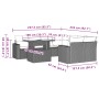 Garden furniture set 9 pieces and light gray synthetic rattan cushions by , Garden sets - Ref: Foro24-3267172, Price: 668,69 ...