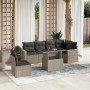 Gartensofa-Set, 7-teilig, mit Kissen, aus hellem grauem PE-Rattan. von , Gartensets - Ref: Foro24-3267312, Preis: 536,26 €, R...