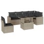 Gartensofa-Set, 7-teilig, mit Kissen, aus hellem grauem PE-Rattan. von , Gartensets - Ref: Foro24-3267312, Preis: 536,26 €, R...