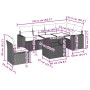 7-piece garden sofa set with light gray PE rattan cushions by , Garden sets - Ref: Foro24-3267312, Price: 536,26 €, Discount: %