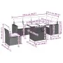 7-piece garden sofa set with light gray PE rattan cushions by , Garden sets - Ref: Foro24-3267312, Price: 536,85 €, Discount: %