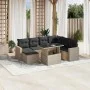 Gartensofagarnitur 8-teilig mit grauen Polstern aus synthetischem Rattan von , Gartensets - Ref: Foro24-3267442, Preis: 584,6...