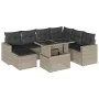 Gartensofagarnitur 8-teilig mit grauen Polstern aus synthetischem Rattan von , Gartensets - Ref: Foro24-3267442, Preis: 584,6...