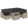 Set de sofás de jardín 8 pzas y cojines ratán sintético gris de , Conjuntos de jardín - Ref: Foro24-3267442, Precio: 583,96 €...
