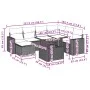 Gartensofagarnitur 8-teilig mit grauen Polstern aus synthetischem Rattan von , Gartensets - Ref: Foro24-3267442, Preis: 584,6...