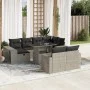 Gartensofagarnitur 11-teilig mit grauen Polstern aus synthetischem Rattan von , Gartensets - Ref: Foro24-3276508, Preis: 736,...