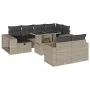 Garden sofa set 11 pieces and gray synthetic rattan cushions by , Garden sets - Ref: Foro24-3276508, Price: 736,32 €, Discoun...