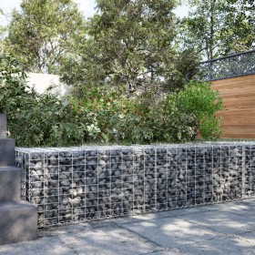 Gabion basket with galvanized iron cover 200x50x50 cm by , Pots and planters - Ref: Foro24-3295133, Price: 74,57 €, Discount: %
