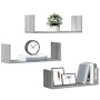 Wandregal 3 Stück aus Sonoma-Grau Holzwerkstoff 58x18x18cm von , Regale und Regale - Ref: Foro24-853286, Preis: 29,04 €, Raba...
