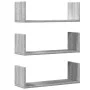 Wandregal 3 Stück aus Sonoma-Grau Holzwerkstoff 58x18x18cm von , Regale und Regale - Ref: Foro24-853286, Preis: 28,60 €, Raba...