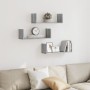 Wandregal 3 Stück aus Sonoma-Grau Holzwerkstoff 58x18x18cm von , Regale und Regale - Ref: Foro24-853286, Preis: 29,04 €, Raba...