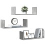 Estantes pared 2 uds madera ingeniería gris hormigón 58x18x18cm de , Estantes y estanterías - Ref: Foro24-853284, Precio: 28,...