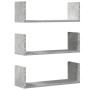 Wandregale 2 Stück aus grauem Beton-Ingenieurholz 58x18x18cm. von , Regale und Regale - Ref: Foro24-853284, Preis: 29,35 €, R...