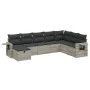 Garden sofa set 8 pieces and gray synthetic rattan cushions by , Garden sets - Ref: Foro24-3263898, Price: 543,00 €, Discount: %