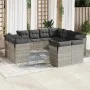 Gartensofagarnitur 11-teilig mit grauen Polstern aus synthetischem Rattan von , Gartensets - Ref: Foro24-3218512, Preis: 873,...