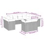 Gartensofagarnitur 11-teilig mit grauen Polstern aus synthetischem Rattan von , Gartensets - Ref: Foro24-3218512, Preis: 873,...