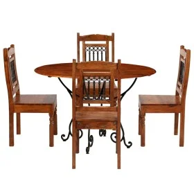 5-piece solid acacia wood dining table set by , Furniture sets for kitchens and dining rooms - Ref: Foro24-275337, Price: 764...