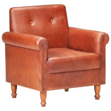 Sillón butaca de cuero auténtico marrón de , Sillones - Ref: Foro24-320778, Precio: 257,05 €, Descuento: %