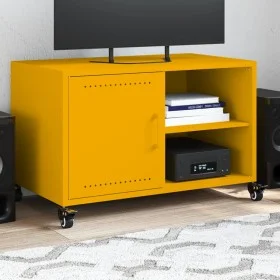 Mueble de TV acero amarillo mostaza 68x39x43,5 cm von , TV-Möbel - Ref: Foro24-846671, Preis: 55,53 €, Rabatt: %