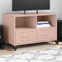 Mueble para TV acero laminado en frío rosa 68x39x43,5 cm de , Muebles TV - Ref: Foro24-846699, Precio: 67,91 €