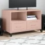 TV-Möbel aus kaltgewalztem Stahl in Rosa, 68x39x43,5 cm. von , TV-Möbel - Ref: Foro24-846699, Preis: 67,32 €, Rabatt: %