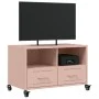 TV-Möbel aus kaltgewalztem Stahl in Rosa, 68x39x43,5 cm. von , TV-Möbel - Ref: Foro24-846699, Preis: 67,32 €, Rabatt: %