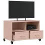 TV-Möbel aus kaltgewalztem Stahl in Rosa, 68x39x43,5 cm. von , TV-Möbel - Ref: Foro24-846699, Preis: 67,32 €, Rabatt: %