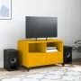Mueble TV acero laminado en frío amarillo mostaza 68x39x43,5 cm by , TV Furniture - Ref: Foro24-846701, Price: 79,18 €, Disco...
