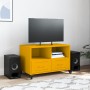 Mueble TV acero laminado en frío amarillo mostaza 68x39x43,5 cm by , TV Furniture - Ref: Foro24-846701, Price: 80,05 €, Disco...
