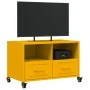 Mueble TV acero laminado en frío amarillo mostaza 68x39x43,5 cm by , TV Furniture - Ref: Foro24-846701, Price: 79,18 €, Disco...