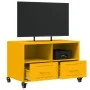 Mueble TV acero laminado en frío amarillo mostaza 68x39x43,5 cm by , TV Furniture - Ref: Foro24-846701, Price: 79,18 €, Disco...