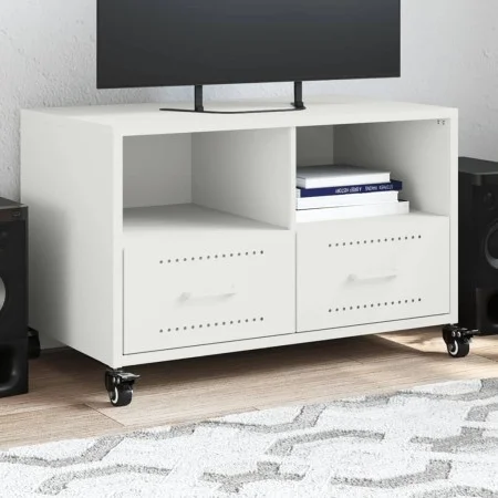 TV-Möbel aus kaltgewalztem Stahl in Weiß 68x39x43,5 cm von , TV-Möbel - Ref: Foro24-846703, Preis: 67,32 €, Rabatt: %
