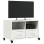 TV-Möbel aus kaltgewalztem Stahl in Weiß 68x39x43,5 cm von , TV-Möbel - Ref: Foro24-846703, Preis: 67,32 €, Rabatt: %