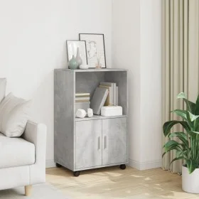 Rollcontainer aus Holzwerkstoff in Betongrau mit Rollen, 55x40x91 cm. von , Sideboards - Ref: Foro24-853185, Preis: 66,36 €, ...